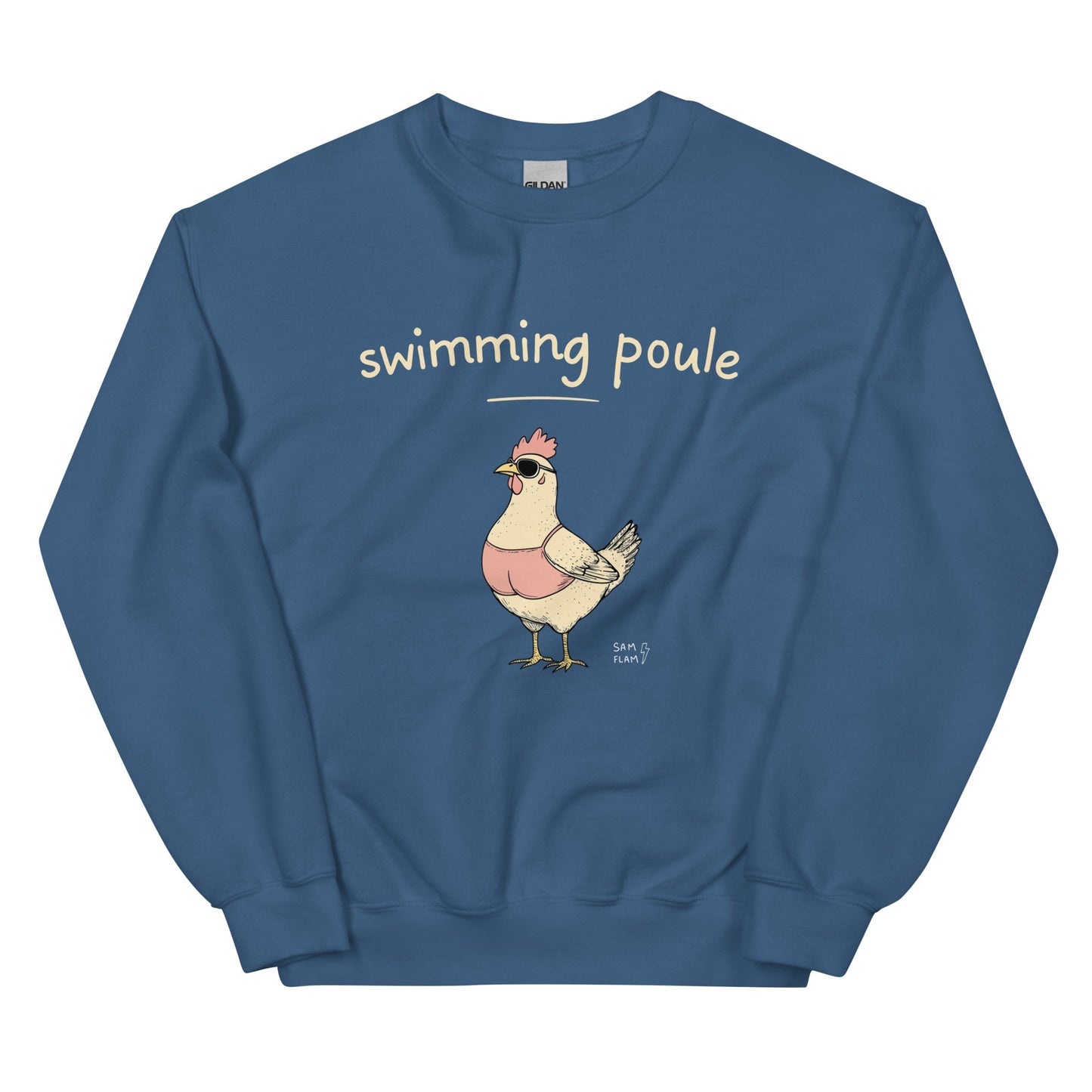 Unisex Sweatshirt "Swimming poule" - Sam Flam